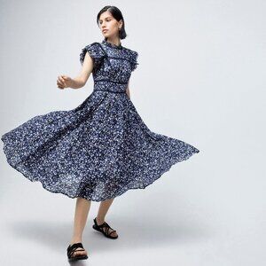 Ulla Johnson Amari Midi Dress in Indigo Blue $395